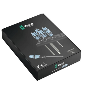 Wera 3334/3355/6 Schraubendr.- satz, Edelstahl + Rack